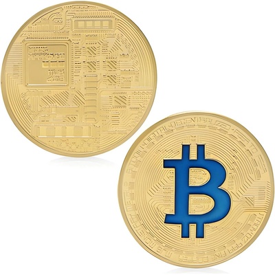 HARAHU Монета Bitcoin - Златна / Синя KP5731 (5731)
