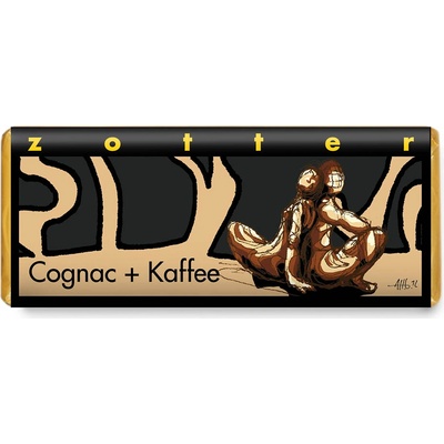 Zotter kávová čokoláda Koňak a káva, 70 g
