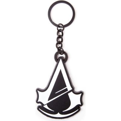 Prívesok na kľúče Assassins Creed Unity čiernobiele logo