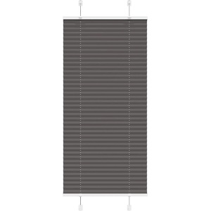 vidaXL Плисирана щора черна 55x150 cm Ширина на плата 54, 4 cm (4015134)