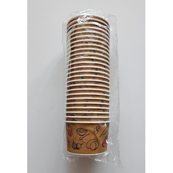 ЛАЙТС КАРТОНЕНА КУПА ЗА СУПА 16oz С КАПАК - 25БР