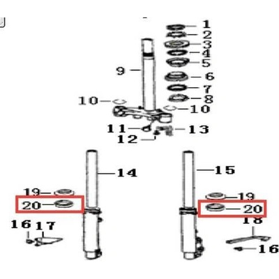 Keeway Gufero vidlice Hurricane 43260H00X000 | Zboží Auto