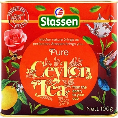 Stassen Černý čaj Pure Ceylon Black Tea plech 100 g