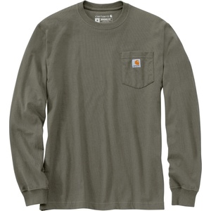 Carhartt WIP Мъжка блуза с дълъг ръкав Carhartt Dearborn Loose L/S T-Shirt Longsleeve - Dusty Olive - размер XXL (217-0353-0215)
