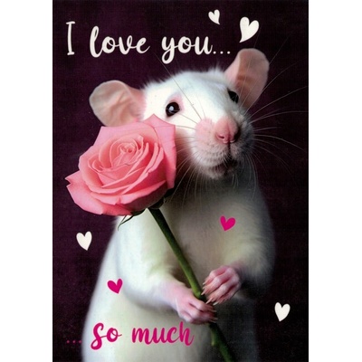 Pohlednice I love you myška – Zboží Dáma