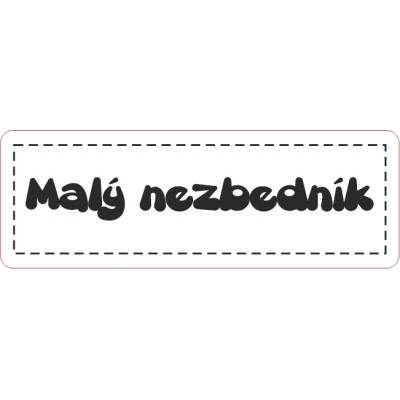 Štítok - Malý nezbedník Materiál/farba: Biela koženka
