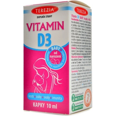 Terezia Vitamin D3 Baby od 1.měsíce 400 IU 10 ml