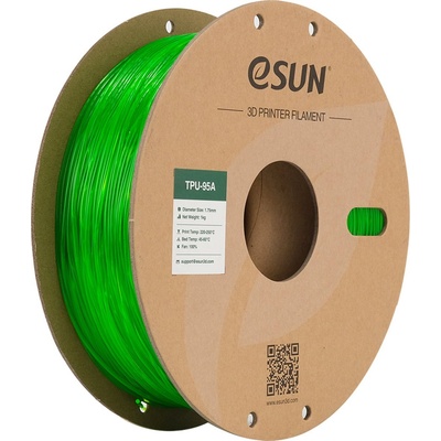 eSUN TPU-95A Translucent Green - 1, 75 mm / 1000 g (TPU-95A175T-G1P1)