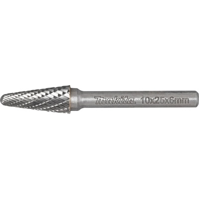 MAKITA brusné frézy 10x20x6 úzký kužel dělené ostří kov, nerez B-52819