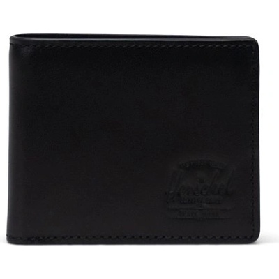 HERSCHEL peněženka Leather Hank Leather RFID černá 00001