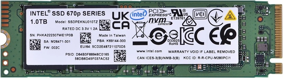 Intel 670p 1TB, SSDPEKNU010TZX1 od 21 810 Kč - Heureka.cz