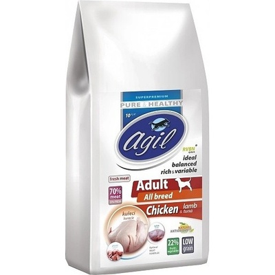 Agil Junior All Breed Low Grain Chicken,Lamb,Tuna 10 kg