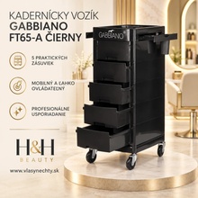 GABBIANO Kadernícky vozík FT65-A, čierny