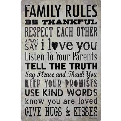 Ceduľa Family Rules