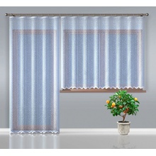 Hotová záclona alebo balkónový komplet, Loreta, biela 330 x 150 cm