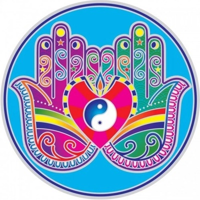 Mandala okenná nalepovacia - Liečívé ruky