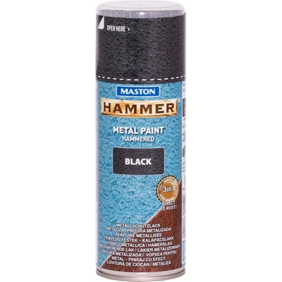 MASTON SPRAYPAINT HAMMER 3 v 1, priamo na hrdzu 400 ml, Kladivkový lesklý efekt Hnedá