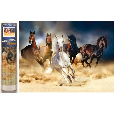 Norimpex - Puzzle Diamant painting: Frightened herd 30x40cm - 1 - 39 piese