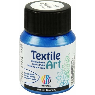 Farba na svetlý textil 59 ml metalická modrá