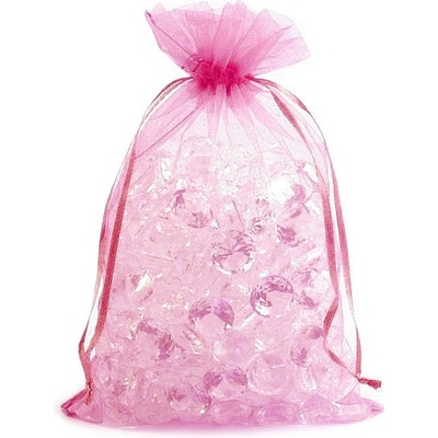 Dárkový pytlík 17x23 cm organza, malé, 8 růžová ostrá sv.