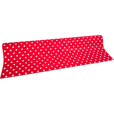 Floristická fólie s puntíkem 50cm x 9,1m 22 červená