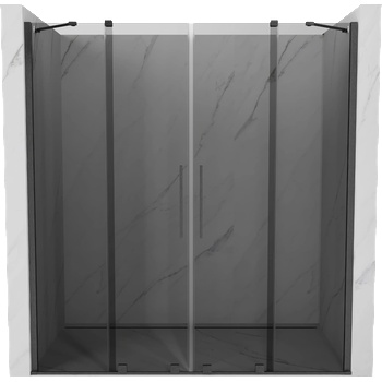 Mexen Velar Duo плъзгащи се душ врати 170 см, графит, четкано сиво - 871-170-000-42-66 (871-170-000-42-66)