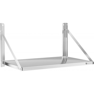 ROYAL Catering Nástěnná police - skládací - 80 x 45 cm - 40 kg - ušlechtilá ocel