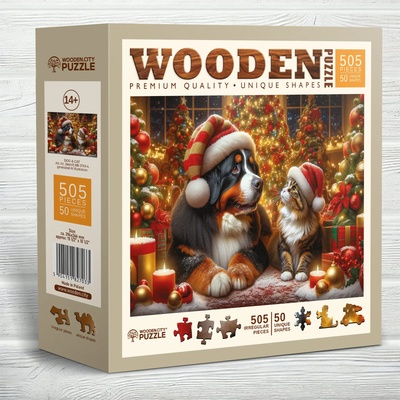 Wooden City - Puzzle Dog & Cat - 500 piese