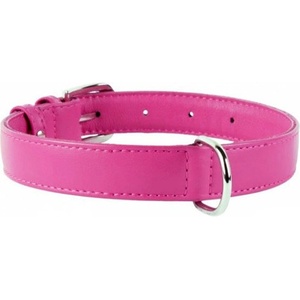 COLLAR Плосък кожен нашийник розов 27 - 36см, 15мм