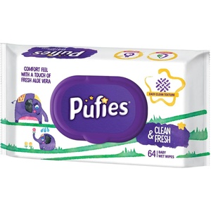 Pufies Clean & Fresh мокри кърпи 64 броя