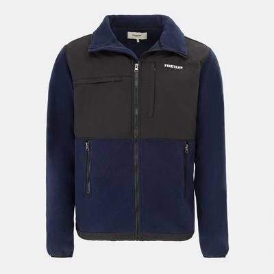 Firetrap Мъжко поларено яке Firetrap Fleece Jacket Mens - Maritime Blue