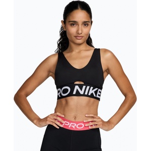 Nike Спортен сутиен Nike Pro Indy Plunge black/white/white