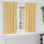 Pure Line Home Плътни завеси в цвят охра с комбиниран перделък, 2 бр. , 140 x 175 см