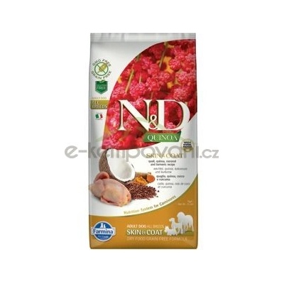 N&D Quinoa Dog Adult Skin & Coat Grain Free Quail & Coconut 7 kg