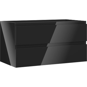 Mexen Orio шкаф за баня под мивка 90 см, 2 чекмеджета, черен гланц - 91A10-09047-2-BFF70 (91A10-09047-2-BFF70)