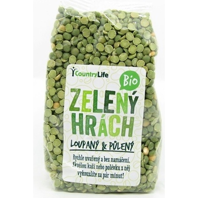 Country Life Hrach zelený polený bio 0,5 kg