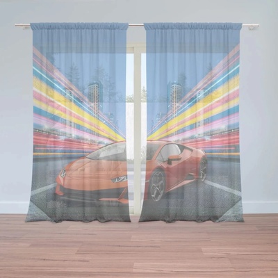 Sablio Záclony Športové auto 2: 2ks 150x250cm