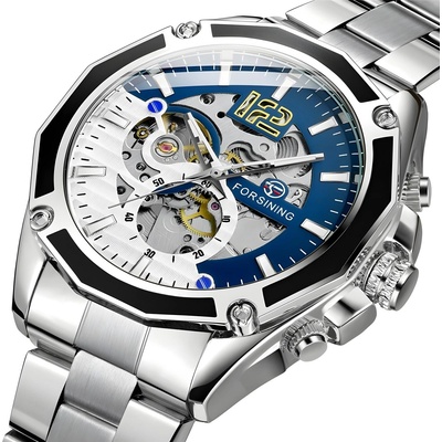 Forsining Часовник forsining rh-14581 - Сребристо / Синьо kp14581 (rh-14581)