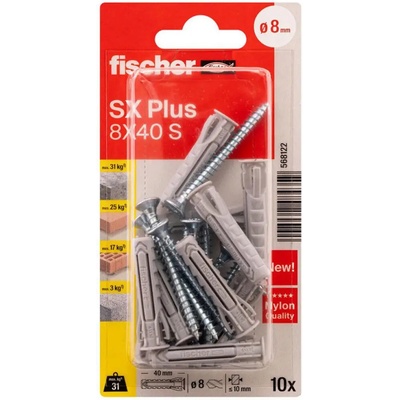Fischer ДЮБЕЛ С ВИНТ 8x40 fischer sx plus (4048962484359)