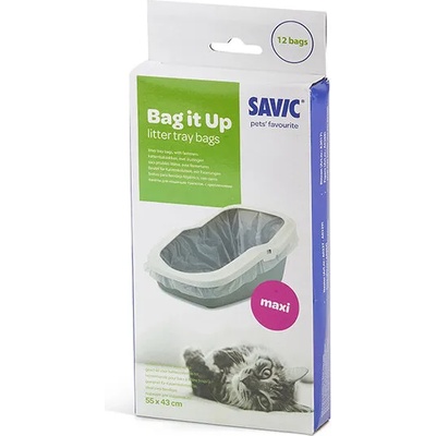 Savic MAXI -Плик за котепка тоалетна Savic Maxi 12 бр. макс. 55 х 43см - подходящ за Oval Jumbo, Nestor, Aseo, Figaro