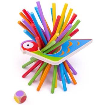 Bigjigs Toys - Дървено цветно микадо (34024)