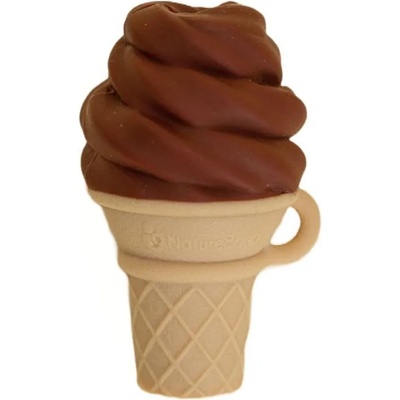 NatureBond Силиконова гризалка NatureBond - С форма на шоколадов сладолед, с подарък клипс (NB0030)