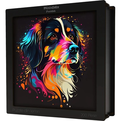 WoodMix Puzzles Дървен пъзел WoodMix, Кучета, 200 части - Куче (WM-D-0007)