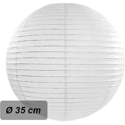Lampion kulatý 35 cm bílý – Zboží Dáma