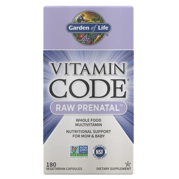 Garden of Life Vitamin Code RAW Prenatal (мултивитамини за бременни), 180 растителни капсули