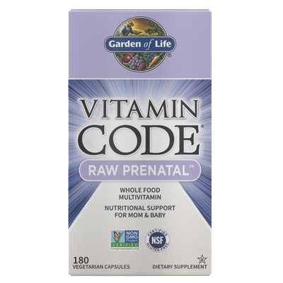Garden of Life Vitamin Code RAW Prenatal (мултивитамини за бременни), 180 растителни капсули