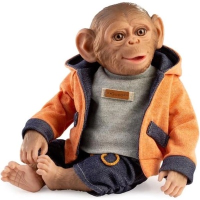 Guča 986 REBORN МАЙМУНЧЕ - реалистично бебе маймунче с меко текстилно тяло - 32 см