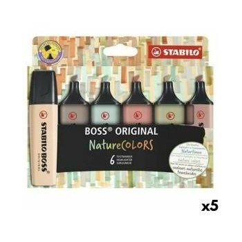 STABILO Комплект Флуоресцентни Маркери Stabilo Boss Nature Colors Многоцветен (5 броя)