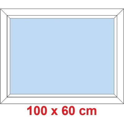 Soft Plastové okno 1000 x 600 mm, FIX neotevíravé, Antracit struktura/Antracit struktura