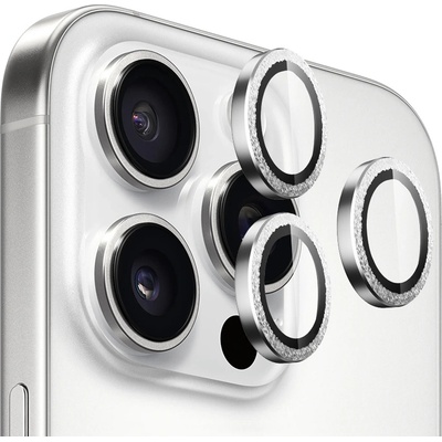 Blueo Протектор камера за iPhone 16 Pro / iPhone 16 Pro Max - Diamond Lens Glass - Silver Diamond